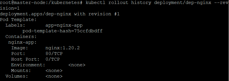 Example 4 output - revision details
