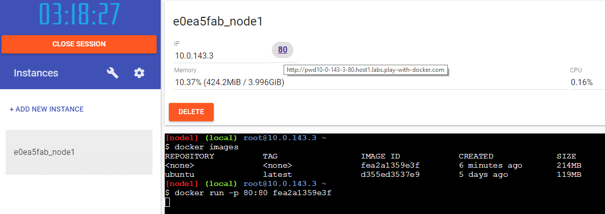 codefresh Docker Container Start
