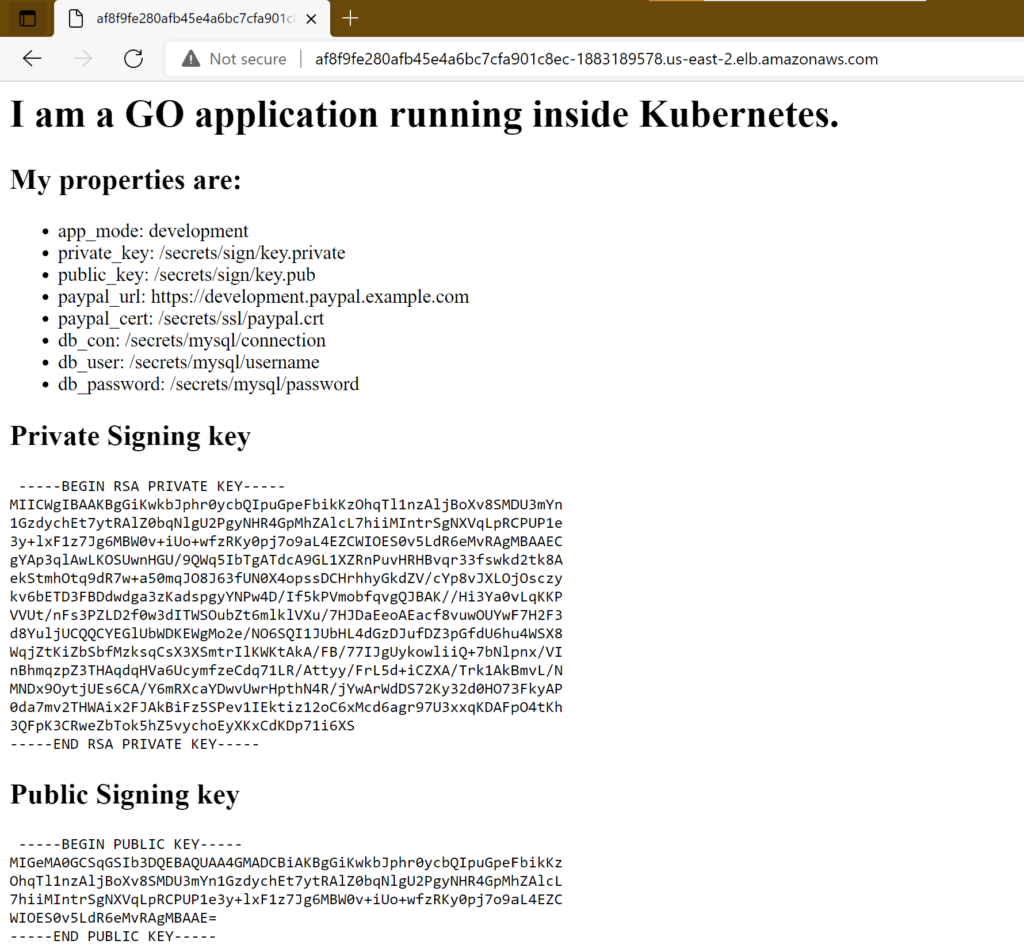 Application secrets