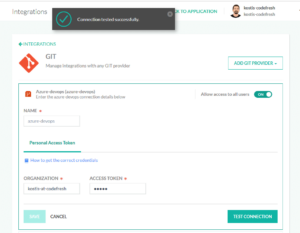 Azure Devops Git integration