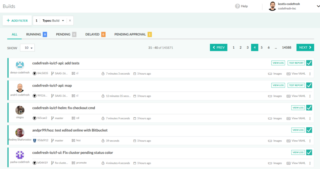 Codefresh running on Codefresh