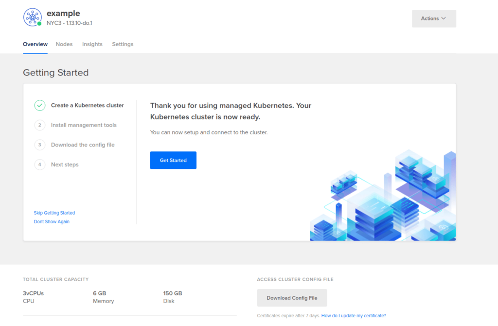 DigitalOcean Kubernetes Dashboard