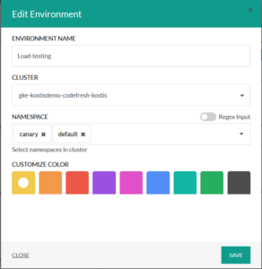 Edit environment column