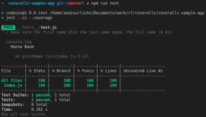test coverage output