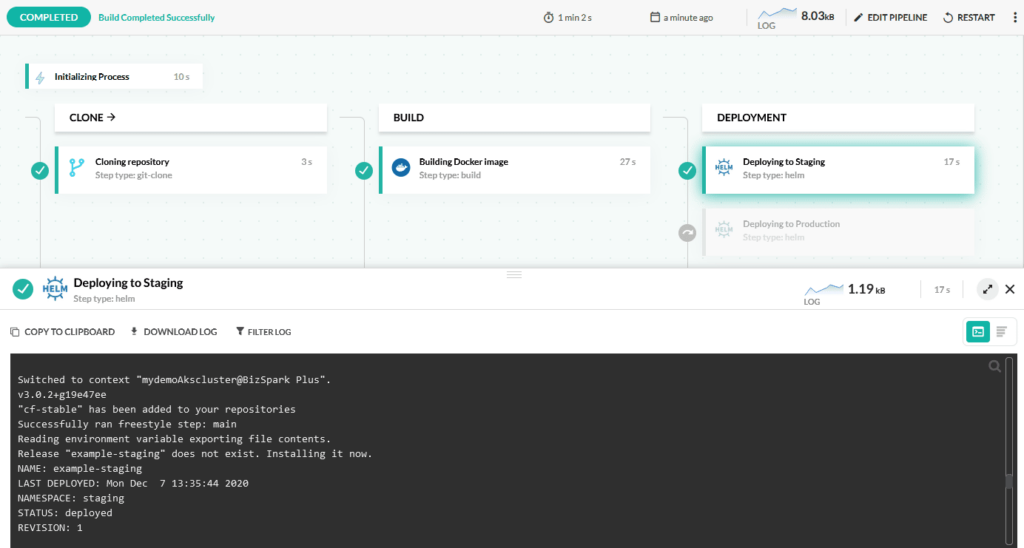 Single deployment pipeline