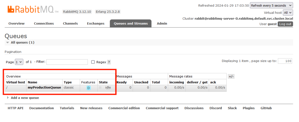 One queue for RabbitMQ